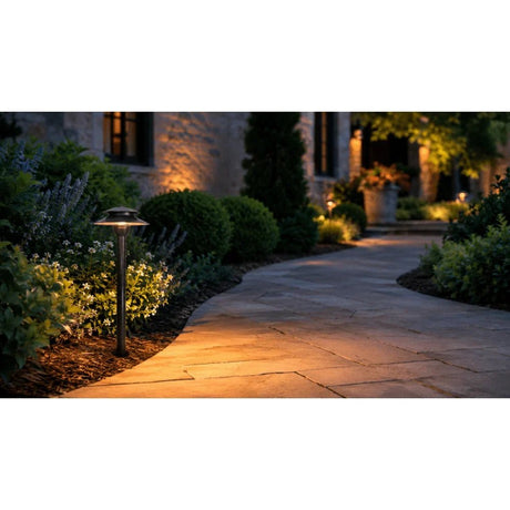 Dark Brass Heavy Duty Cast Path Light IP65 Waterproof - Abba Lighting USA