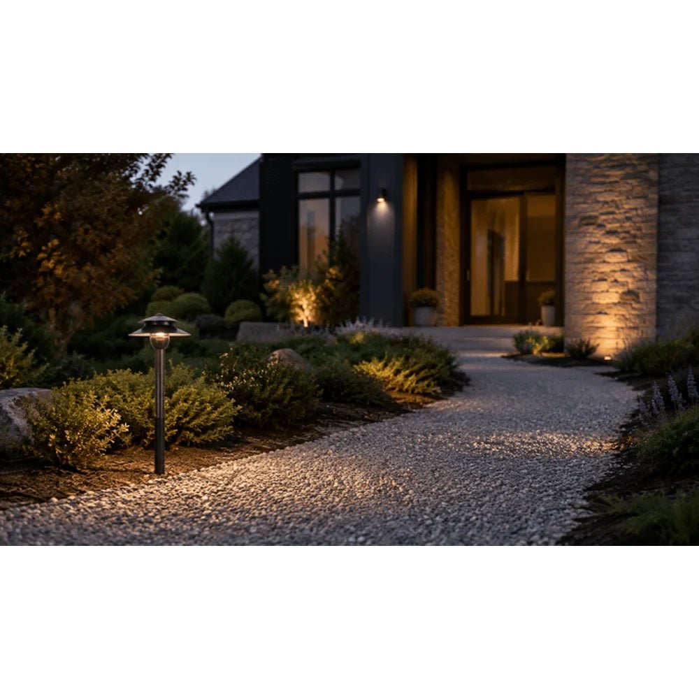 Dark Brass Heavy Duty Cast Path Light IP65 Waterproof - Abba Lighting USA