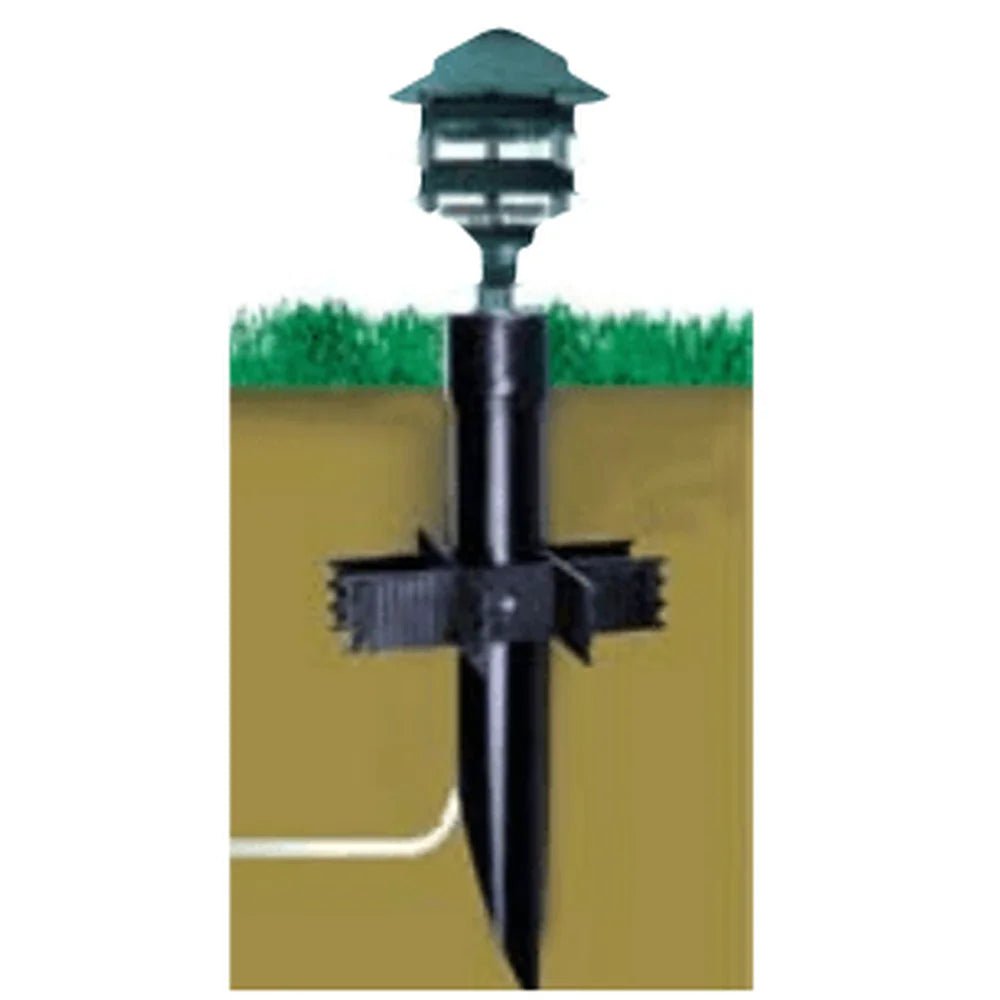 Black Heavy Duty PVC Post with Cap for Outdoor - Abba Lighting USA