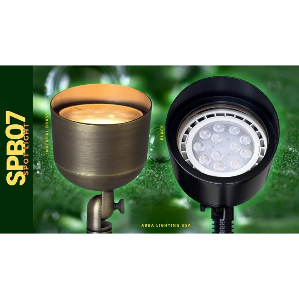 Natural Brass PAR36 SPB07 Up Light  - Abba Lighting USA
