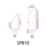 8W Integrated Bullet Cast Brass SPB10 Up Light  - Abba Lighting USA