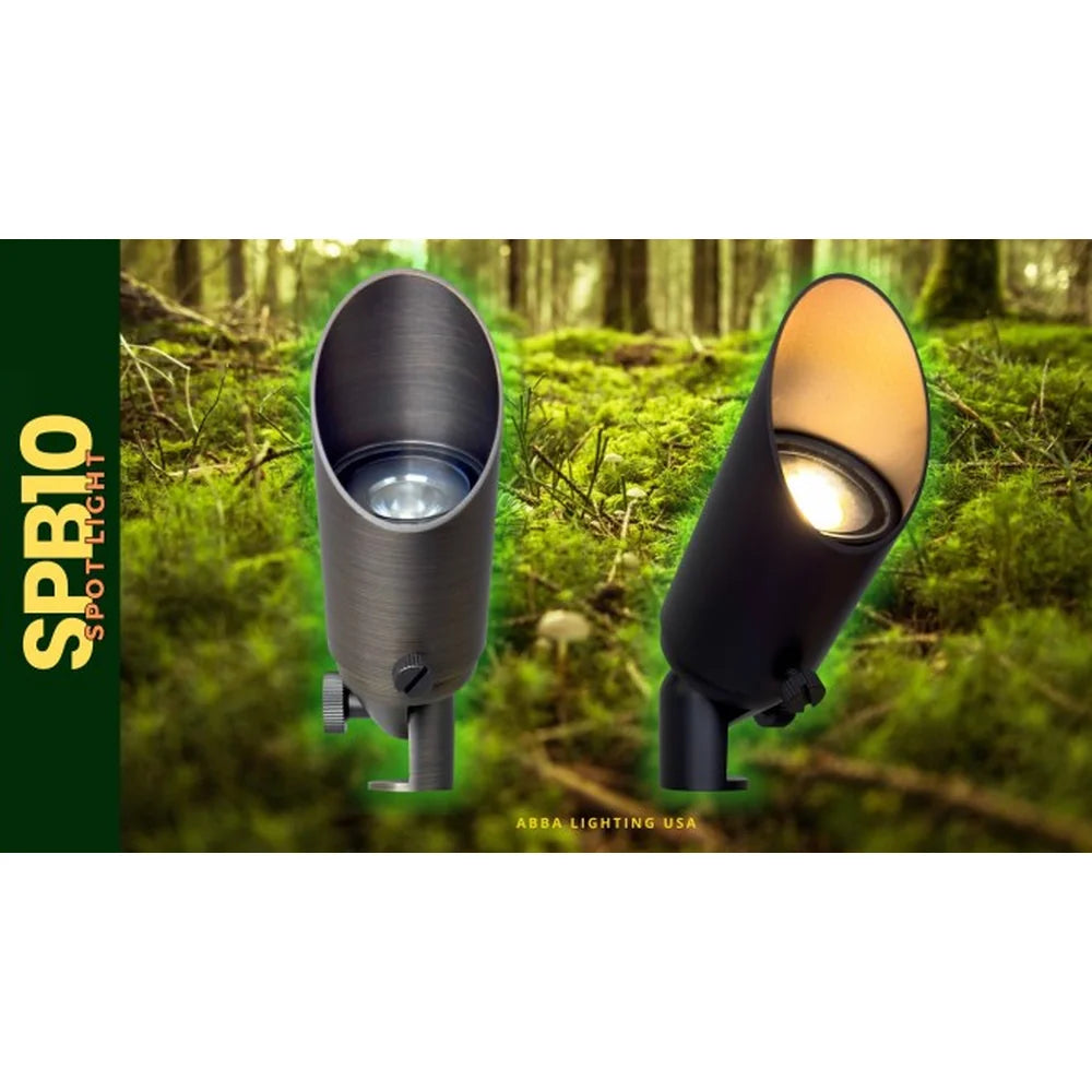 8W Integrated Bullet Cast Brass SPB10 Up Light  - Abba Lighting USA