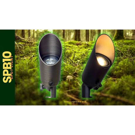 8W Integrated Bullet Cast Brass SPB10 Up Light  - Abba Lighting USA