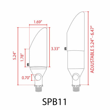MR11 Heavy Duty Cast Brass SPB11 Up Light  - Abba Lighting USA