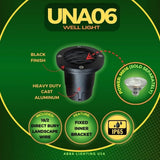 Heavy Duty Cast Aluminum Well Light Black Finish IP65 - Abba Lighting USA