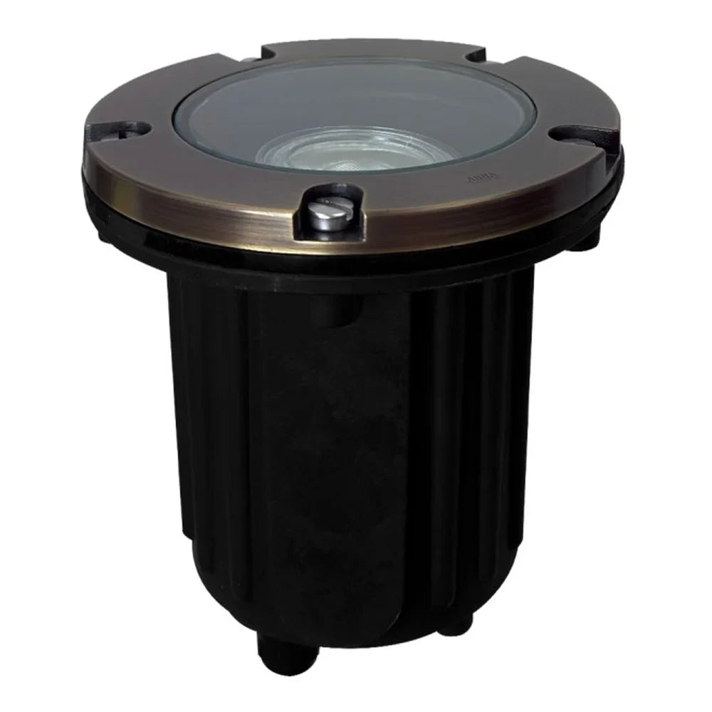 Heavy Duty Cast Brass Well Light Dark/Natural Finish IP65 - Abba Lighting USA