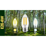 E26 4W LED Bulb 3000K/5000K Glass Long Life Outdoor - Abba Lighting USA