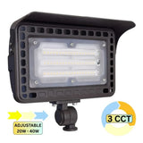 40W Integrated 3CCT Aluminum Flood Light Outdoor - Abba Lighting USA