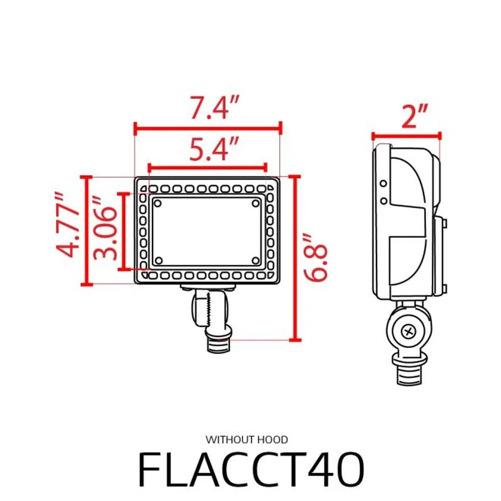 40W Integrated 3CCT Aluminum Flood Light Outdoor - Abba Lighting USA