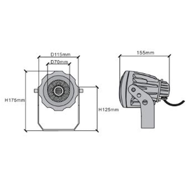 20W Tree Spot Light LED Up Light - Abba Lighting USA