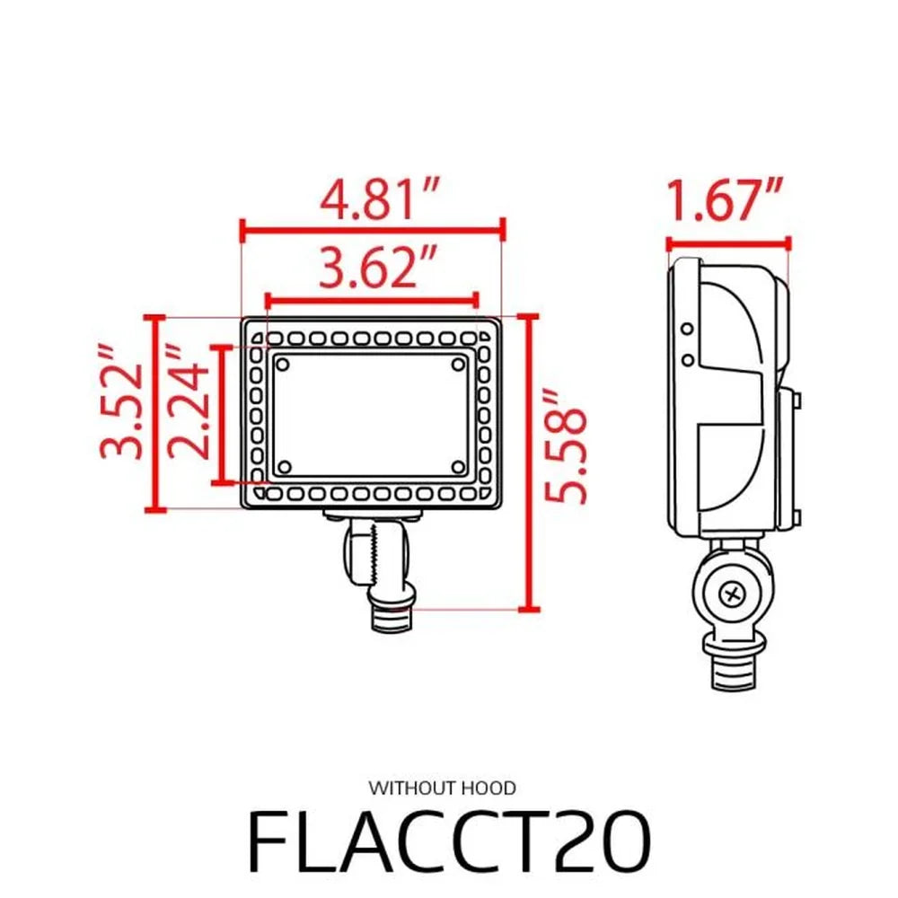 3CCT Adjustable Aluminum Flood Light 5W to 20W LED Outdoor - Abba Lighting USA