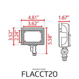 3CCT Adjustable Aluminum Flood Light 5W to 20W LED Outdoor - Abba Lighting USA