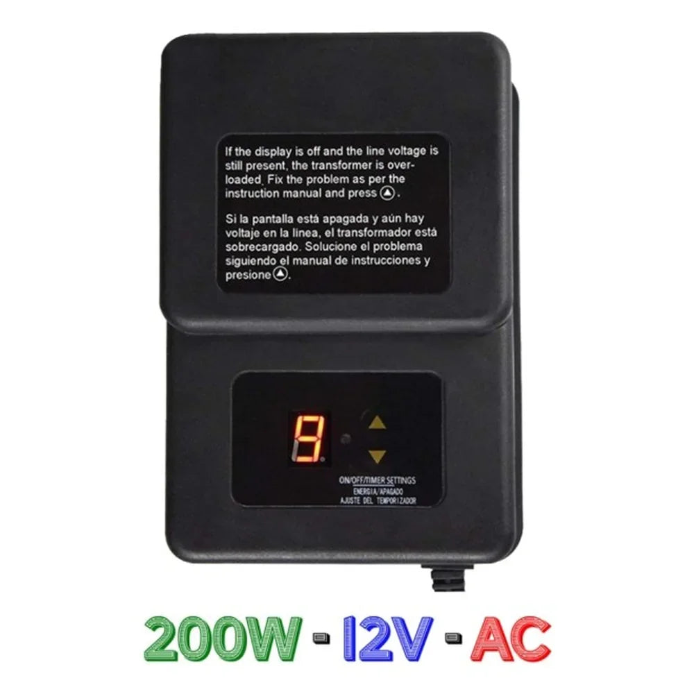 200W Digital Plastic Transformer Outdoor - Abba Lighting USA