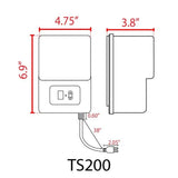 200W Digital Plastic Transformer Outdoor - Abba Lighting USA