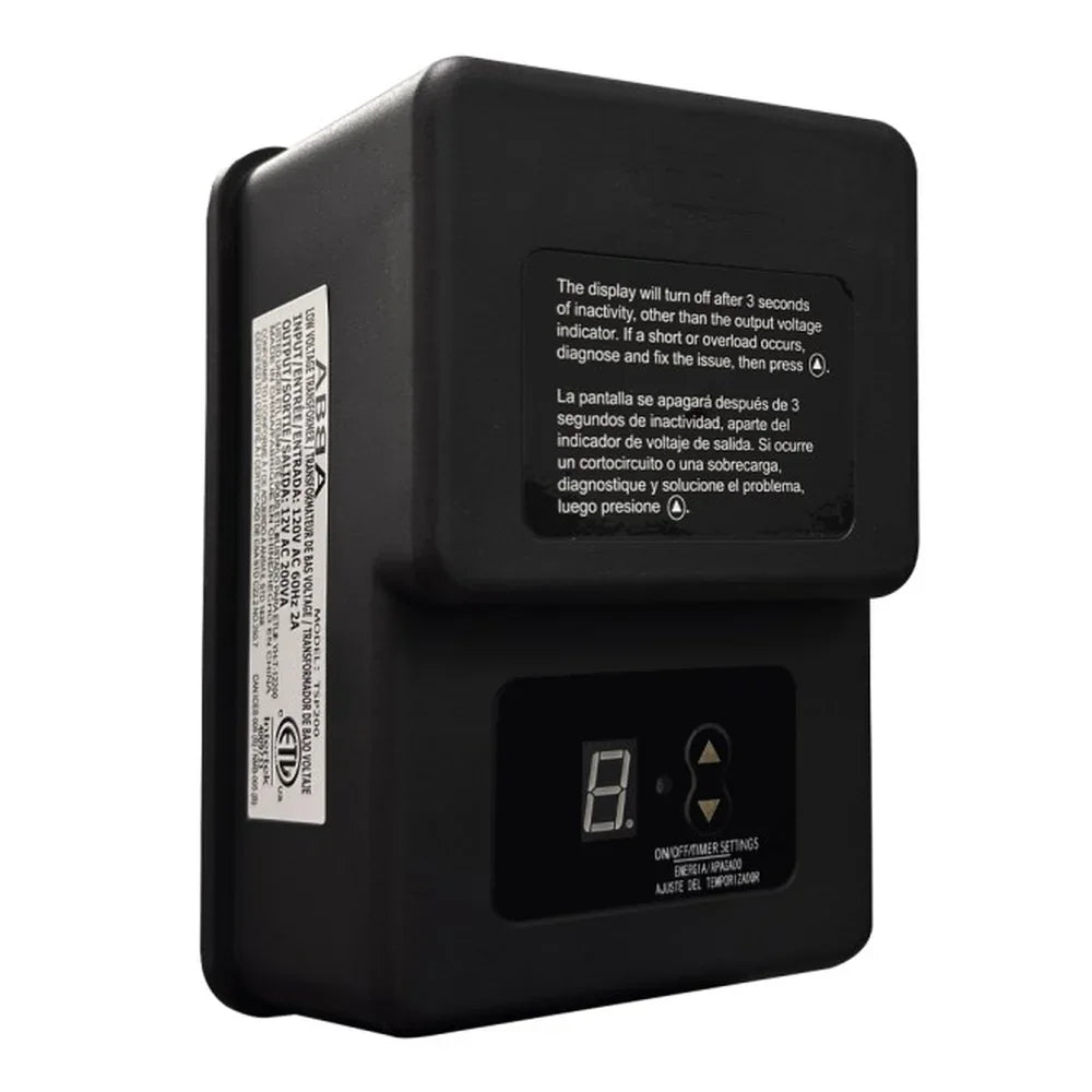 200W Digital Plastic Transformer Outdoor - Abba Lighting USA