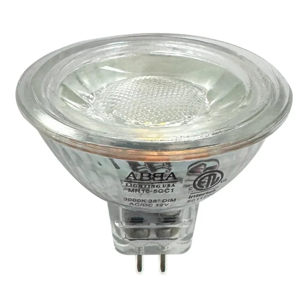 5W MR16 LED Bulb 38° IP65 Waterproof ETL Listed Outdoor - Abba Lighting USA