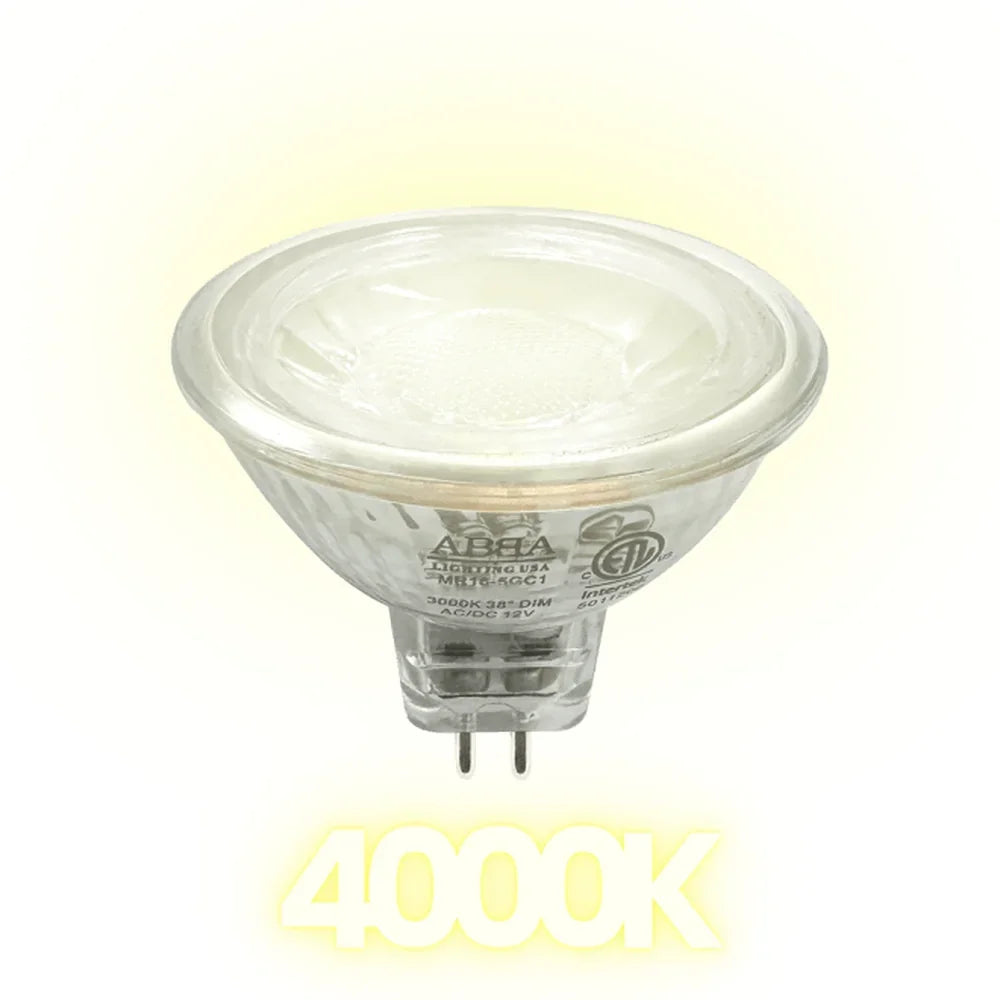 5W MR16 LED Bulb 38° IP65 Waterproof ETL Listed Outdoor - Abba Lighting USA