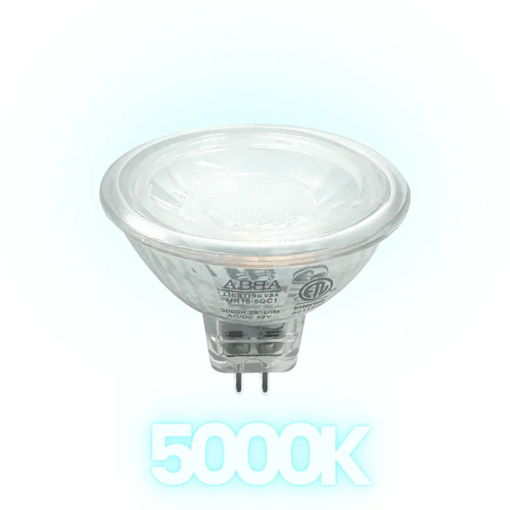 5W MR16 LED Bulb 38° IP65 Waterproof ETL Listed Outdoor - Abba Lighting USA
