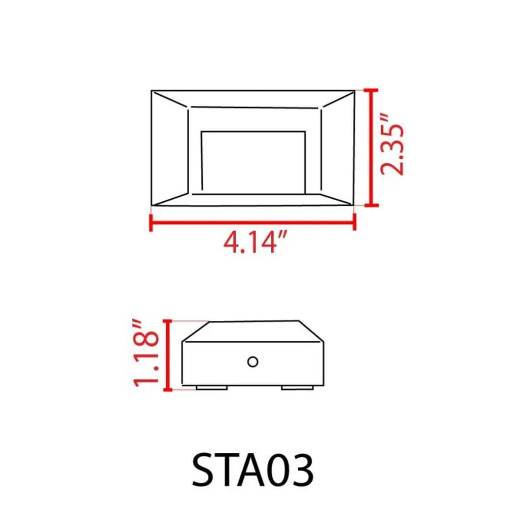 3CCT Aluminum Step/Deck Light Integrated LED Surface Mount, - Abba Lighting USA