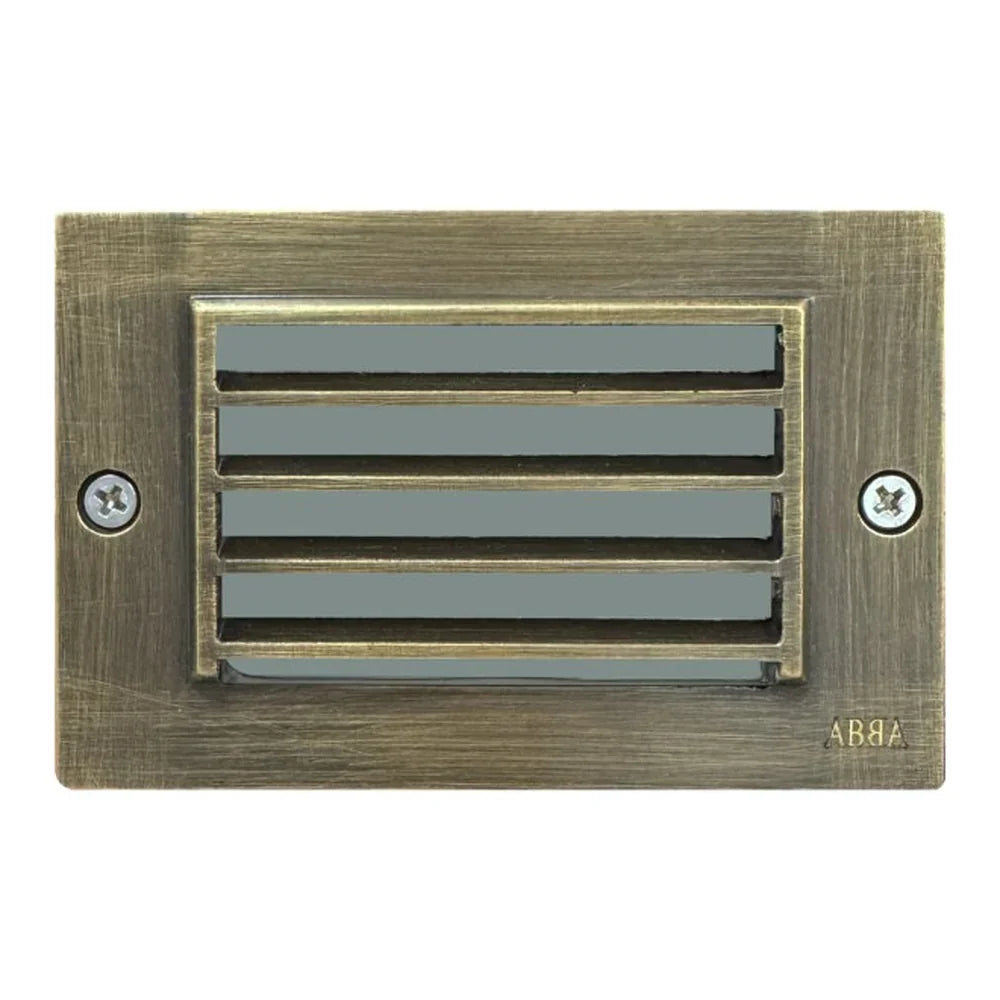 12V Brass Step Light Dark/Natural Finish Flush Mount Outdoor - Abba Lighting USA