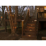 12V Brass Step Light Dark/Natural Finish Flush Mount Outdoor - Abba Lighting USA