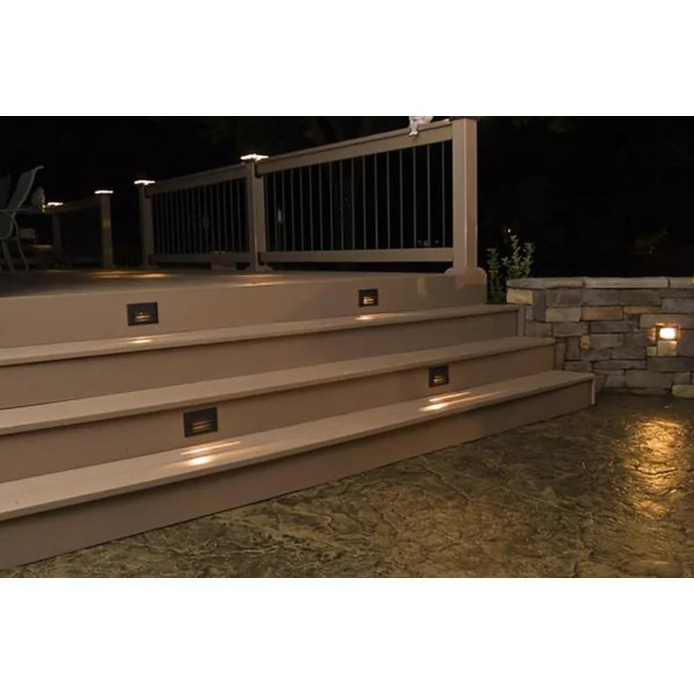 12V Brass Step Light Dark/Natural Finish Flush Mount Outdoor - Abba Lighting USA
