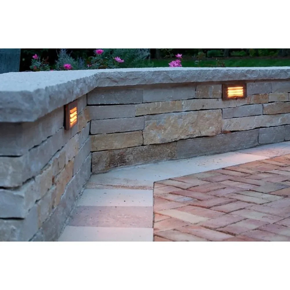 12V Brass Step Light Dark/Natural Finish Flush Mount Outdoor - Abba Lighting USA