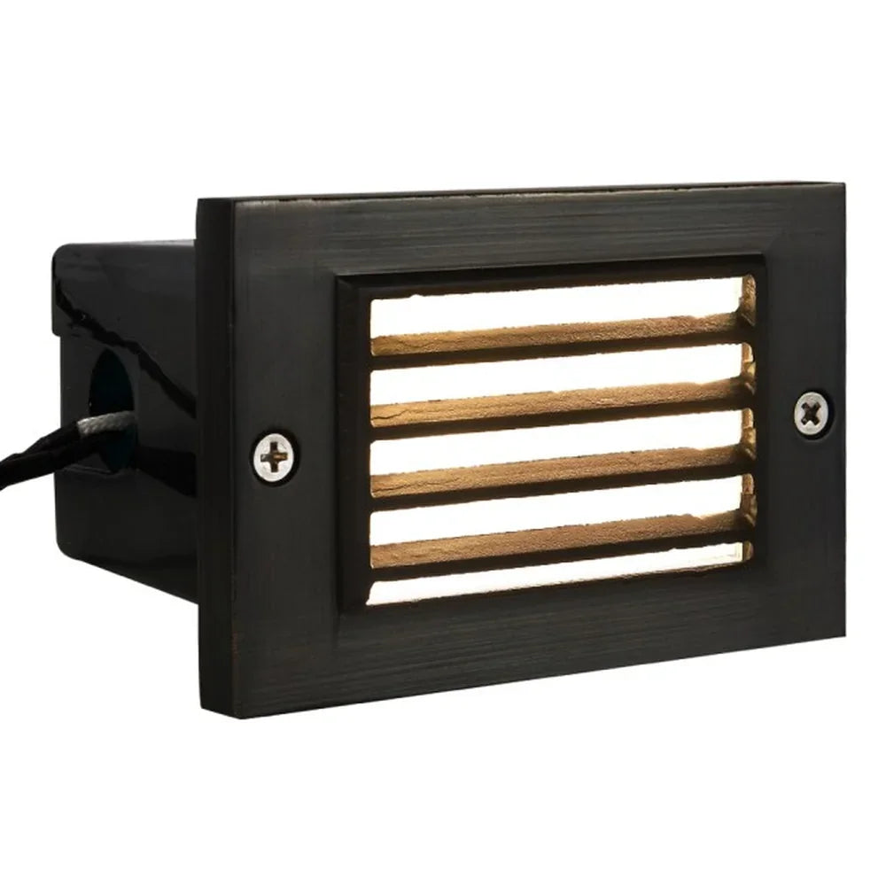 12V Brass Step Light Dark/Natural Finish Flush Mount Outdoor - Abba Lighting USA