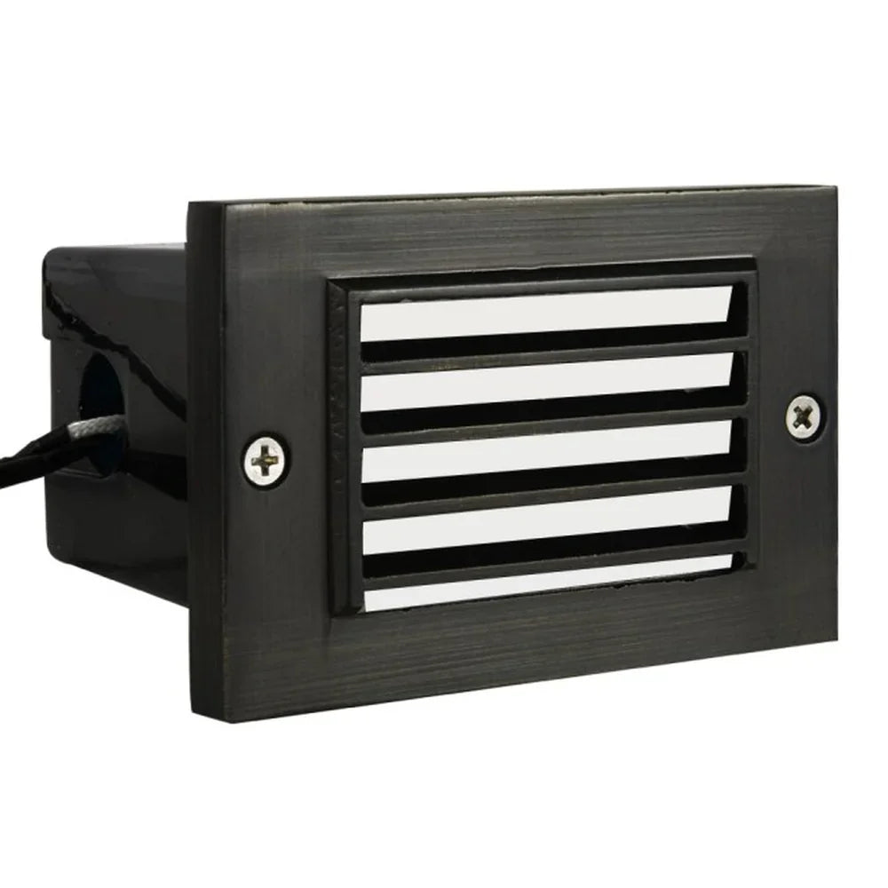 12V Brass Step Light Dark/Natural Finish Flush Mount Outdoor - Abba Lighting USA