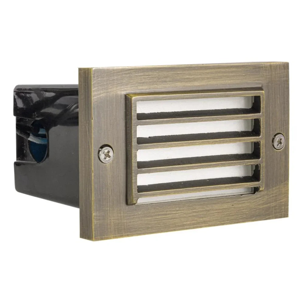 12V Brass Step Light Dark/Natural Finish Flush Mount Outdoor - Abba Lighting USA