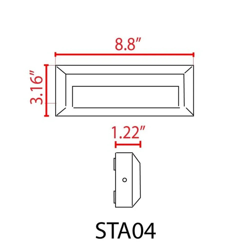 Integrated 3CCT Aluminum Step/Deck Light 3W LED IP65 - Abba Lighting USA