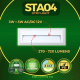 Integrated 3CCT Aluminum Step/Deck Light 3W LED IP65 - Abba Lighting USA