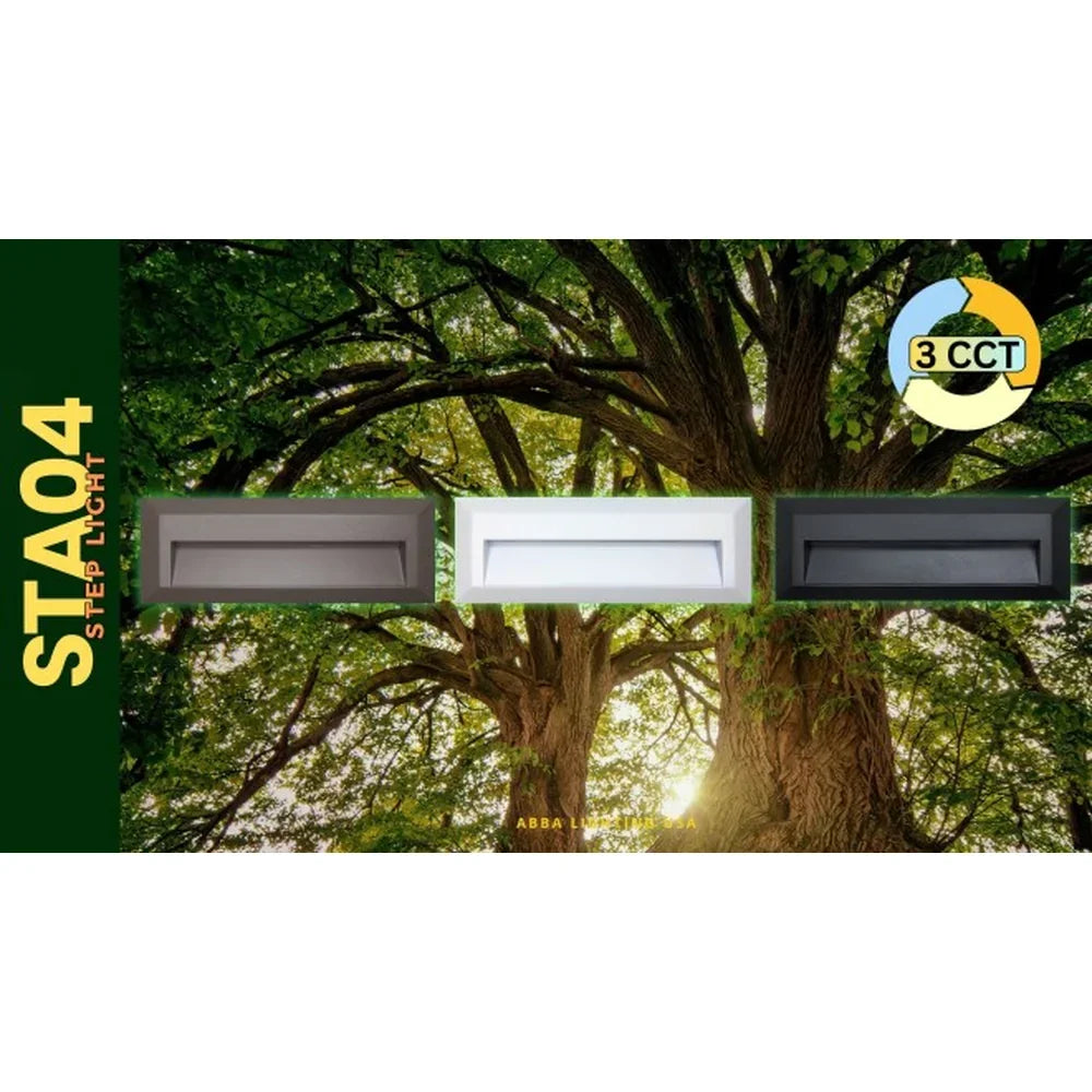 Integrated 3CCT Aluminum Step/Deck Light 3W LED IP65 - Abba Lighting USA