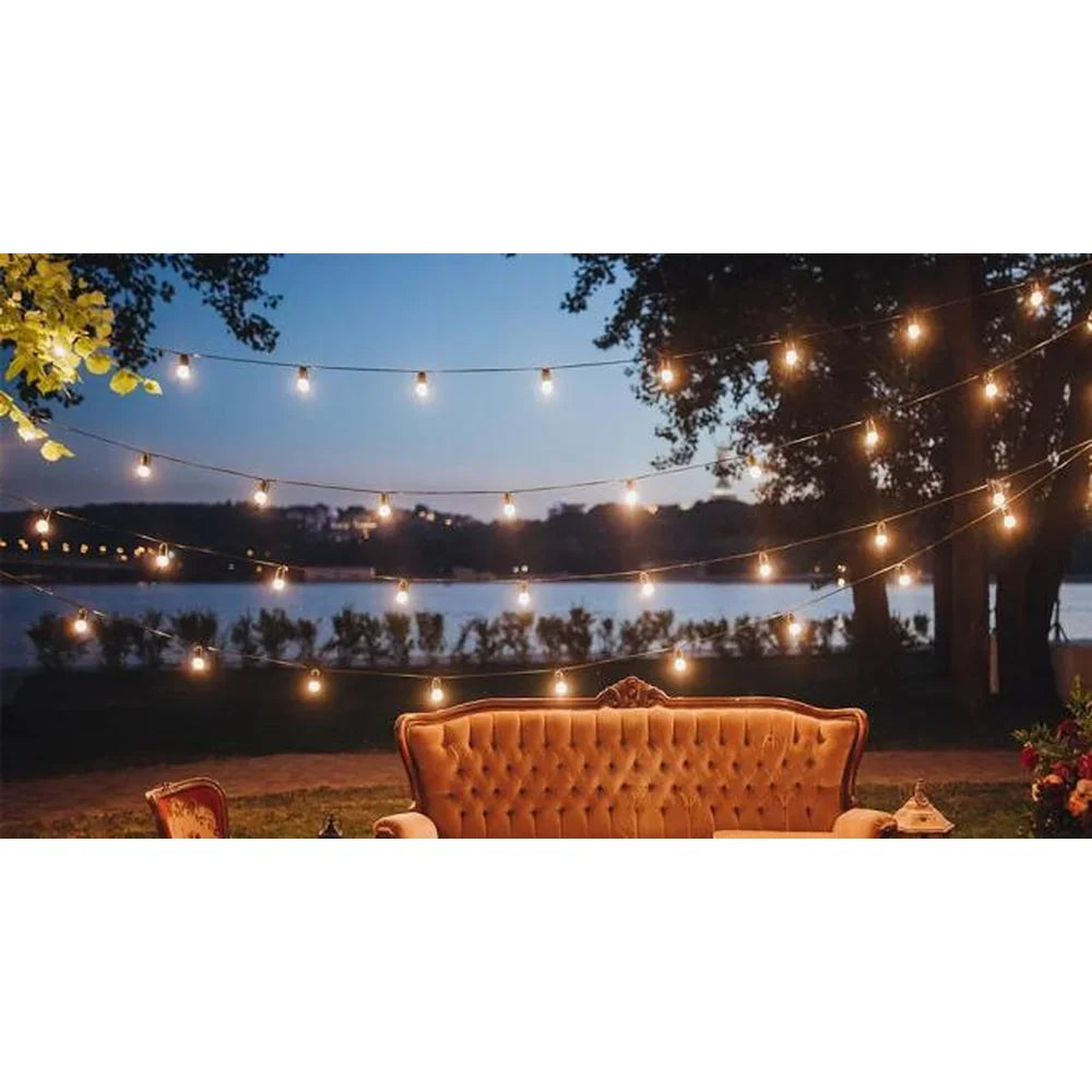 48 ft Low Voltage 2W LED String Lights 3000K IP65 - Abba Lighting USA