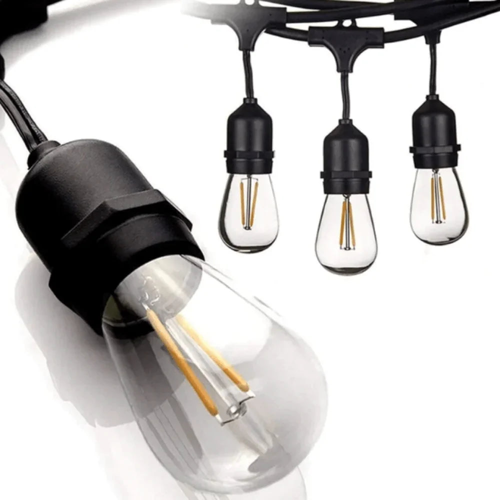 48 ft Low Voltage 2W LED String Lights 3000K IP65 - Abba Lighting USA