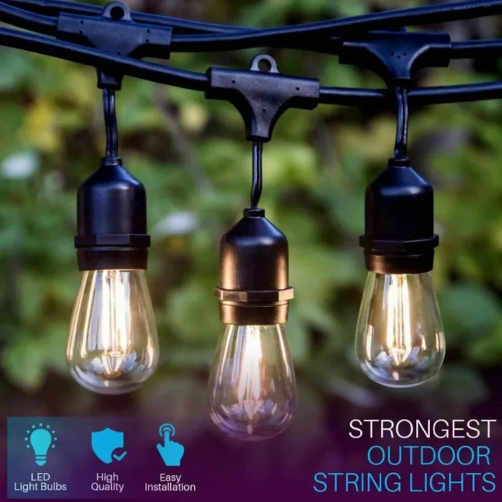 48 ft Low Voltage 2W LED String Lights 3000K IP65 - Abba Lighting USA