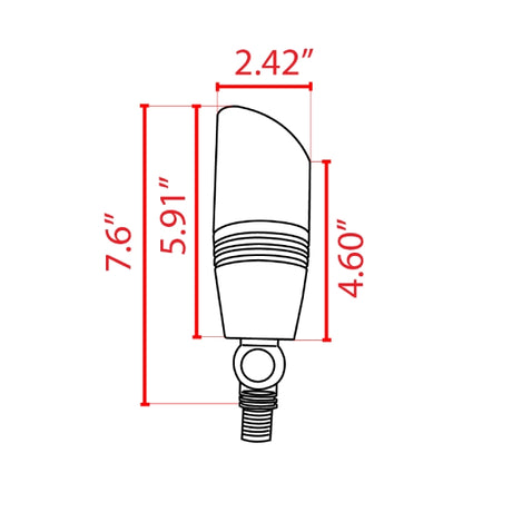 ABB up light DL05 fixtures with detailed dimensions for installation planning