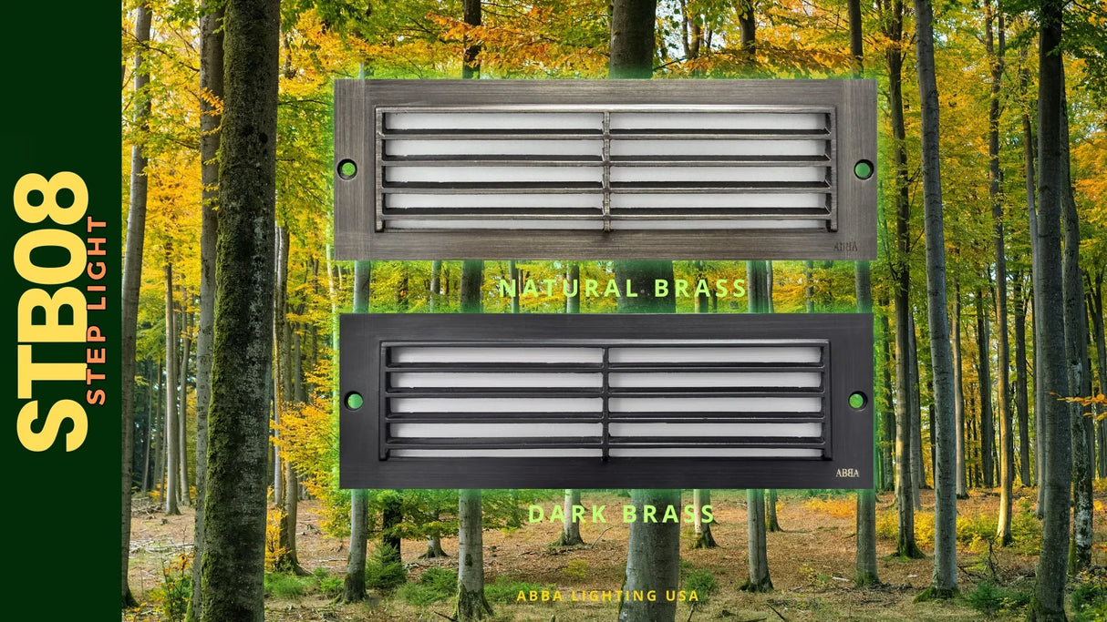 Brass Step Light 4W LED 3000K Outdoor Deck - ABBA Lighting USA