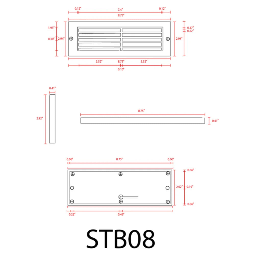 Brass Step Light 4W LED 3000K Outdoor Deck - ABBA Lighting USA