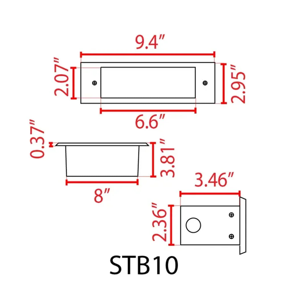 Integrated Brass Step Light 4W LED, 3000K, IP65 Waterproof - ABBA Lighting USA