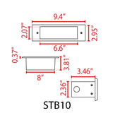 Integrated Brass Step Light 4W LED, 3000K, IP65 Waterproof - ABBA Lighting USA