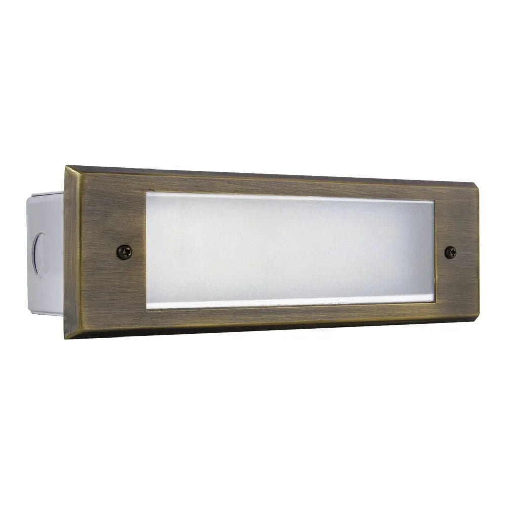 Integrated Brass Step Light 4W LED, 3000K, IP65 Waterproof - ABBA Lighting USA