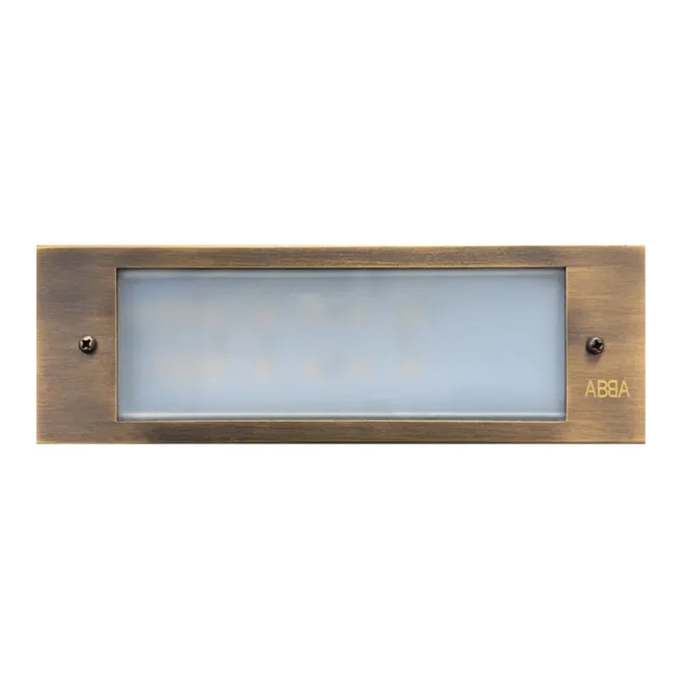 Integrated Brass Step Light 4W LED, 3000K, IP65 Waterproof - ABBA Lighting USA