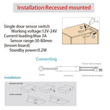 Silver Motion Sensor Light Switch for Closet & Under Cabinet - ADV