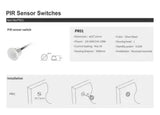 Silver PIR Motion Sensor Switch for LED 12/24V Compatible - ADV