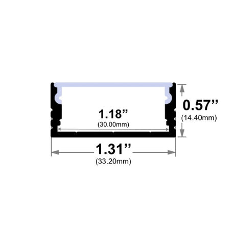 1-5/16" Slim Line 10' LED Channel - Alberko