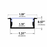 1-9/16" Slim Line Winged 10' LED Channel - Alberko