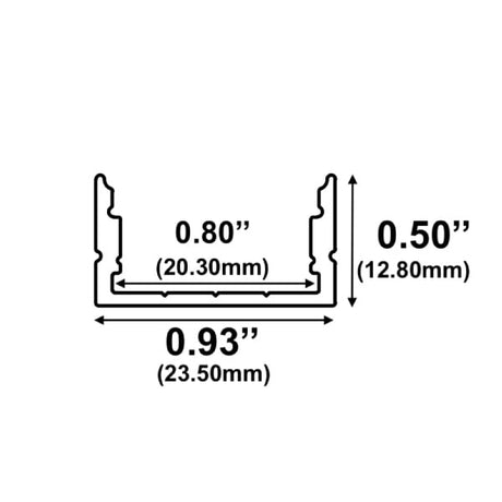 9/16" Slim Line 10' LED Channel - Alberko