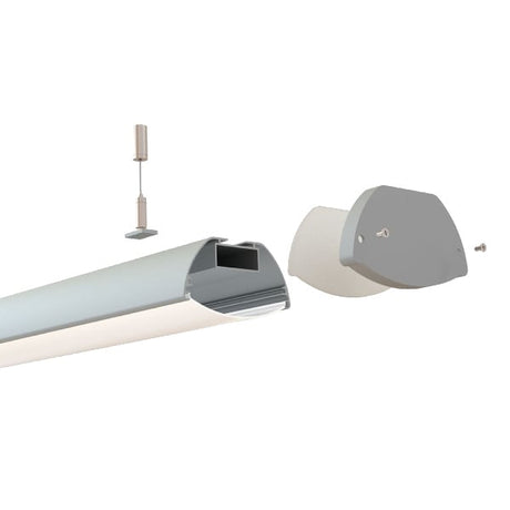 3-13/16" Wide Curved Lens 10' LED Channel - Alberko