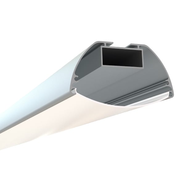 3-13/16" Wide Curved Lens 10' LED Channel - Alberko